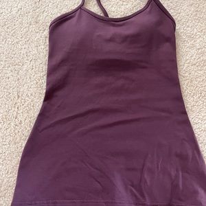 Lululemon Power Y Tank. Size 6 Plum . Like New